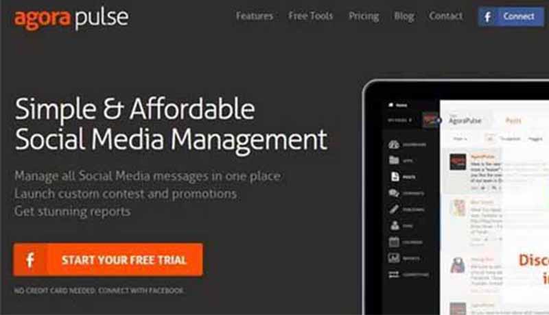 social media management  tool - Agora Pulse
