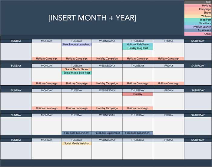 Create a content calendar